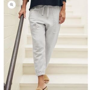 Frank & Eileen Patch Pocket Jogger in Gray Melange Sweatpants Sweats Comfy Sz XS